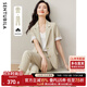 尚都比拉夏季商務(wù)休閑西服套裝女單排兩粒扣短袖小西服配顯瘦九分直筒褲