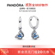 潘多拉（PANDORA）藍色蝴蝶環(huán)形耳環(huán)琺瑯工藝春季浪漫時(shí)尚個(gè)性生日禮物送女友 藍色蝴蝶環(huán)形耳環(huán) 均碼