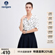 Navigare意大利小帆船女士襯衫25夏季新品時(shí)尚波點(diǎn)短袖襯衣百搭顯瘦上衣 0026冰川白 XL