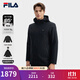 FILA 斐樂(lè )高質(zhì)VC羽絨男士羽絨服兩件套冬季新品休閑保暖外套上衣 正黑色-BK L 175/96A
