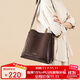 紅蜻蜓包包女包2025新款雙面牛皮水桶單肩斜挎媽媽包送女友生日禮物