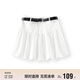 森馬（Semir）半身裙女白色花苞短裙可愛(ài)夏季2025腰帶A字裙甜美風(fēng)10D325120001