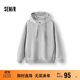 森馬（Semir）衛衣女冬抓絨發(fā)熱抑菌寬松純色連帽套頭衫ins潮衣服101724116012