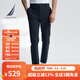 諾帝卡（NAUTICA）【單件直降】男裝25春夏新款錦綸舒彈修身版休閑長(cháng)褲男PO5181 藏青4NV 34