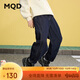 馬騎頓（MQD）男童秋季新款學(xué)院風(fēng)休閑百搭長(cháng)褲中大童牛仔褲 原牛仔色 140