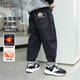 小象漢姆童裝男童加絨牛仔褲兒童一體絨褲子冬裝中大童韓版長(cháng)褲 深藍色加絨款 160 cm