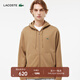 LACOSTE法國鱷魚(yú)男裝純色簡(jiǎn)約休閑開(kāi)衫連帽衛衣外套|SH1642 SIX/曲奇色 XL 6