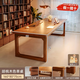 林之語(yǔ)實(shí)木書(shū)桌去客廳化大長(cháng)桌家用學(xué)習桌電腦桌辦公工作臺書(shū)法大板桌子 【3CM橡膠木加寬桌】胡桃160*80 【組裝】提供說(shuō)明書(shū)