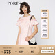 PORTS寶姿 秋季新品女裝露肩短袖連衣裙SA9D032GFD026 淺粉 M (6)