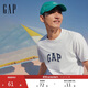 GAP男女裝2025春季新款棉質(zhì)字母logo短袖T恤常規上衣美版570044