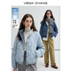 VEGA CHANG【雙重身份】安心絨羽絨服女2025冬兩面穿90白鴨絨外套 溫泉藍 M
