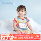 JELLYBABY【彩虹條包屁哈衣】嬰兒夏季連身衣夏季新款幼兒爬服 彩色條紋 80cm