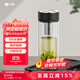 萬象（WANXIANG）雙層玻璃杯男士杯節(jié)日禮物茶杯大容量車載便攜水杯茶商務(wù)辦公水杯 V274R-石墨黑480ml