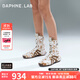 DAPHNE LAB方糖拳擊靴 德訓底獵裝短靴復古中筒西部靴女靴25冬季游牧風(fēng) 奶白 【馬毛款】 37 (235mm)