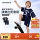 Converse匡威童裝男童套裝2025夏季新款上衣短褲兩件套潮流籃球運動(dòng)服寬松 藏青藍 120 /60 【建議身高110-116cm】