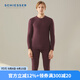舒雅（SCHIESSER）男士保暖【加厚加絨】雙面絨450gm2長(cháng)袖長(cháng)褲保暖套裝E5/20739W 深紫7400 XL 【80-90公斤】