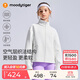 moodytiger女童外套柔軟舒適春秋裝兒童立領(lǐng)純色簡(jiǎn)約短款寬松運動(dòng)空氣層外套