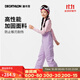 迪卡儂（DECATHLON）兒童滑雪褲冬季加厚防水保暖滑雪運動(dòng)單板寬松棉褲背帶褲 紫色 125cm /7-8歲