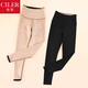 仕樂(lè )高彈力黑色保暖打底褲緊身薄絨高腰收腹提臀鯊魚(yú)褲外穿秋冬女士 黑色 1條 2XL