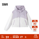 森馬防曬衣女短款涼感外套24年夏裝時(shí)尚復古輕量化上衣戶(hù)外 紫白色調00471 XL