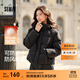 森馬（Semir）輕松羽絨|羽絨服女寬松連帽面包服時(shí)尚冬防潑水防風(fēng)外套百搭 黑色（灰鴨絨）90001 S