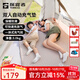 探路者（TOREAD）充氣床墊 戶(hù)外防潮墊氣墊露營(yíng)旅行睡墊帶枕頭雙人充氣床墊 雙人-卡其 均碼