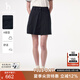 HAZZYS哈吉斯女裝 2025夏季款女士【PHIZ系列】純色簡(jiǎn)約A字半身短裙女 藏青色NV M (160/72A 40)