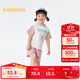 巴拉巴拉童裝男童套裝寶寶短袖兒童衣服女童純棉運動(dòng)夏裝 紅色調00366 120cm