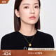 白嵐蜜蠟項(xiàng)鏈女925銀吊墜鎖骨鏈時尚輕奢優(yōu)雅高級氣質(zhì)生日禮物送老婆 蜜蠟項(xiàng)鏈（12-13mm）