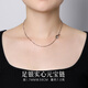 炙真銀樓足銀平安鎖項鏈女老銀子元寶鏈實(shí)心素鏈高級感頸鏈精致鎖骨鏈 【纖細款】寬1.7mm長(cháng)38cm990銀元寶鏈+925銀平安鎖扣