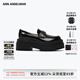 ANN ANDELMAN【沈月同款】官方直營(yíng)鞋樂(lè )福鞋女羊皮厚底黑皮鞋 黑色 （建議拍大一碼） 37