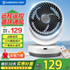 艾美特（AIRMATE）空氣循環(huán)扇桌面臺式小風(fēng)扇家用電風(fēng)扇臥室廚房客廳可用遙控搖頭電扇輕音空調伴侶 CA15-R27【遙控款】