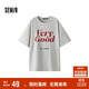 森馬（Semir）短袖T恤女中長(cháng)款寬松字母潮流個(gè)性2025夏季吸濕速干109325100040