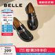 百麗（Belle）時(shí)尚飾扣樂(lè )福鞋女平跟通勤單鞋B7X1DAA5預售 黑色 37 (235mm)