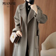 棉致2025秋冬高端雙面羊絨大衣女中長(cháng)款加厚韓版新款100％羊毛呢外套 灰駝色[明星同款] 均碼 L138-158斤