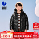 迷你巴拉【熱Hi2.0】冬款男女童發(fā)熱羽絨服親子厚款羽絨外套 黑色90001 140
