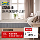 宜家（IKEA）【限時(shí)包郵】 沃斯棠雙層袋裝彈簧床墊7大分區支撐偏硬 袋裝彈簧床墊【硬++】淺藍色1800mm*2000mm