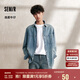 森馬（Semir）森柔牛仔|長袖襯衫男復古水洗牛仔外套秋季寬松上衣103524105101