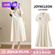 婧麒（JOYNCLEON）孕婦裝連衣裙2025新款孕期孕媽高級穿搭洋氣套裝大碼裙子女夏 杏色 L