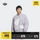 adidas情侶款復古寬松運動(dòng)立領(lǐng)夾棉外套男女秋冬阿迪達斯三葉草 榮耀灰 M