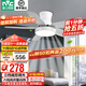 雷士（NVC）風(fēng)扇燈北歐ABS大扇葉LED吊扇燈客廳臥室餐廳遙控定時(shí)吸頂開(kāi)直葉扇 薦！展翼42寸/三色光/6檔調風(fēng)