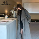 春乏秋冬中長(cháng)款結婚新娘雙面絨毛呢外套女高檔氣質(zhì)小個(gè)子呢子大衣女 灰色 厚款 XS 建議105斤以下