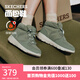 斯凱奇（Skechers）女鞋面包鞋保暖短筒舒適柔軟短靴加絨厚底雪地棉鞋144194 橄欖綠/OLV 37