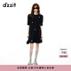 DZZIT【明星同款】地素連衣裙夏季泡泡瑪特娃娃裙女 黑色 S
