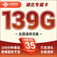 中國聯(lián)通湖北聯(lián)通流量卡29元套餐純流量卡5g不限速語(yǔ)音卡學(xué)生高速流量卡大流量卡 只發(fā)湖北丨外省勿拍丨35元139G+100分鐘