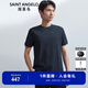 報喜鳥(niǎo)T恤男裝夏季男士商務(wù)休閑格紋肌理提花面料圓領(lǐng)短袖T恤男款男 深灰 50(180/100)