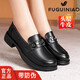 富貴鳥(niǎo)皮鞋女學(xué)生樂(lè )福鞋女單鞋深口小皮鞋女?huà)寢屝嫫の乃囉愅ㄇ谂?FG501黑色 37