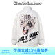 Charlie Luciano雪豹加厚皮草大衣氣質冬季新款男女情侶同款潮流寬松cl毛絨外套 白色 XS