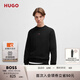 HUGO雨果【禮物】男士徽標裝飾常規版型棉質(zhì)毛圈布衛衣001-黑色M