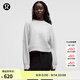 lululemon丨Scuba 女士超寬松款套頭衛(wèi)衣 *徽標(biāo)款 LW3IS4S 雜色超淺灰 XS /S